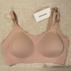 NWT Momcozy Seamless Nursing Bra in Oyster Pink